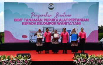 Masifkan Upaya Ketahanan Pangan, Ketua Pembina Yayasan Kemala Bhayangkari Berikan Bantuan Bibit