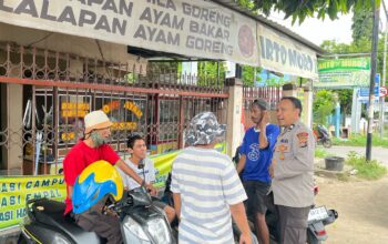 Sat Binmas Polres Bima Kota Laksanakan Giat Cooling System dan Himbauan Kamtibmas di Kelurahan Monggonao