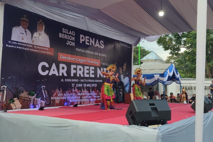 Polsek Gerung Sukses Amankan ‘Car Free Nite’ Pemda Lombok Barat yang Meriah