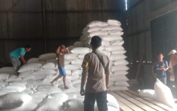 Bhabinkamtibmas Polsek Woja Kawal Ketat Droping Jagung Petani ke Bulog Silo Manggelewa