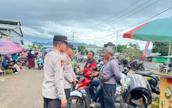 Satgas Preemtif Beri Himbauan dan Lakukan Penanggulangan Aksi Premanisme di Pasar Amahami