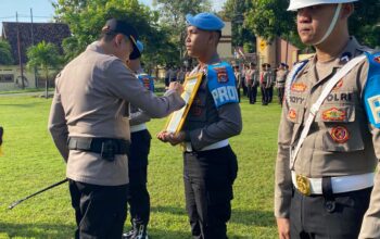 Kapolres Bima Kota Pimpin Upacara PTDH In Absentia, Dua Personel Resmi Tidak Lagi Berstatus Anggota Polri