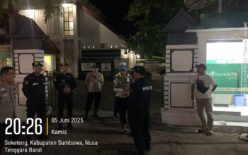 Polres Sumbawa Amankan Pawai Takbiran Idul Adha di Kantor Camat Sumbawa
