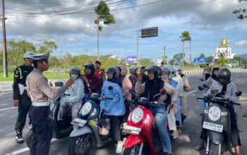 Edukasi dan Teguran Persuasif Warnai Operasi Patuh di Timur Bundaran GMS, Lombok Barat