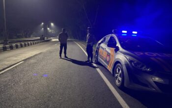 Polsek Kediri Intensifkan Patroli Blue Light di Jalur Rawan BIL Lombok Barat