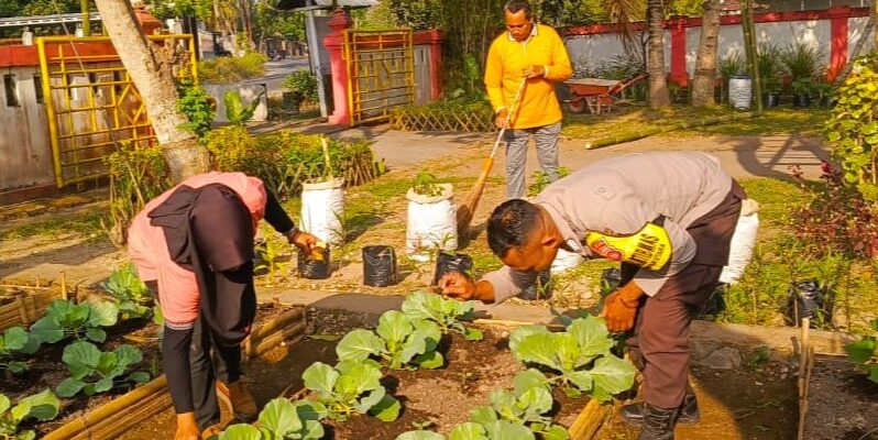 Jaga Ketahanan Pangan, Bhabinkamtibmas Kuripan Gelar Sosialisasi Pemanfaatan Lahan Produktif