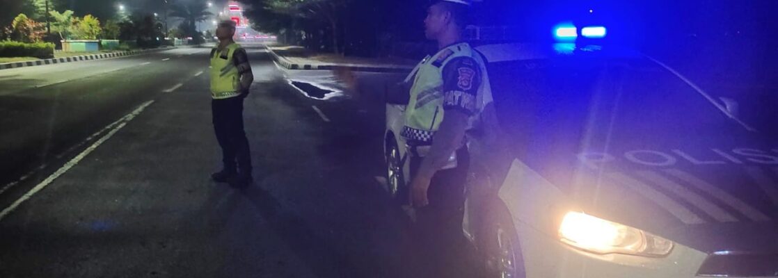 Patroli Malam Polres Lombok Barat Menjaga Ketertiban dan Keamanan di Jalur Utama