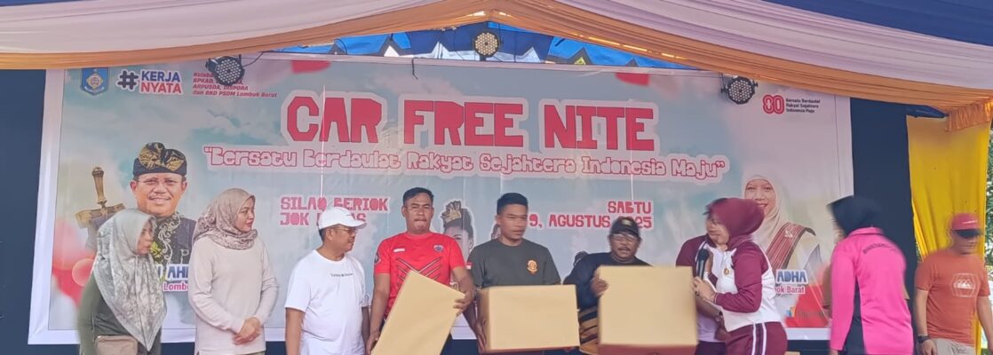 Ribuan Warga Padati Car Free Day di Lombok Barat, Bupati dan Kapolres Turun Langsung