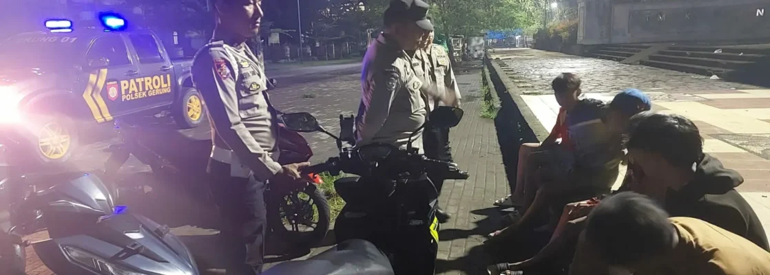 Polsek Gerung Jaga Malam, Wujudkan Rasa Aman Warga Lombok Barat