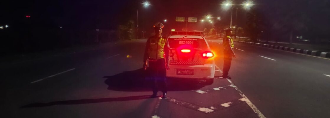 Satlantas Lombok Barat Antisipasi Kejahatan Malam di By Pass BIL 2