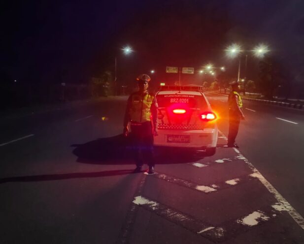 Satlantas Lombok Barat Antisipasi Kejahatan Malam di By Pass BIL 2