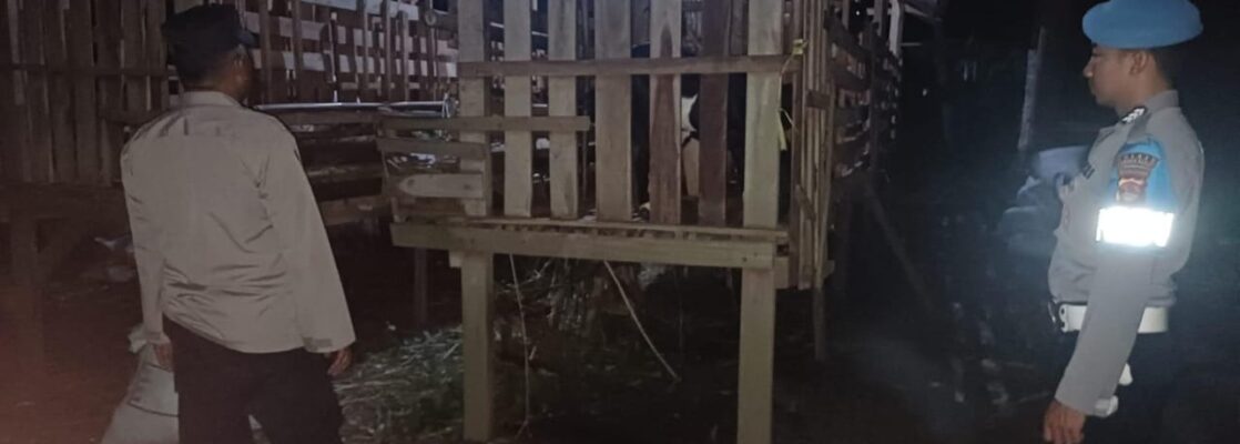 Malam Tak Lagi Sepi, Polisi Lembar Aktif Jaga Kandang Ternak Warga